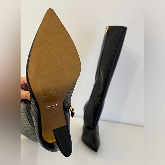 Intervalle black croco leather boots - Picture 2 of 6